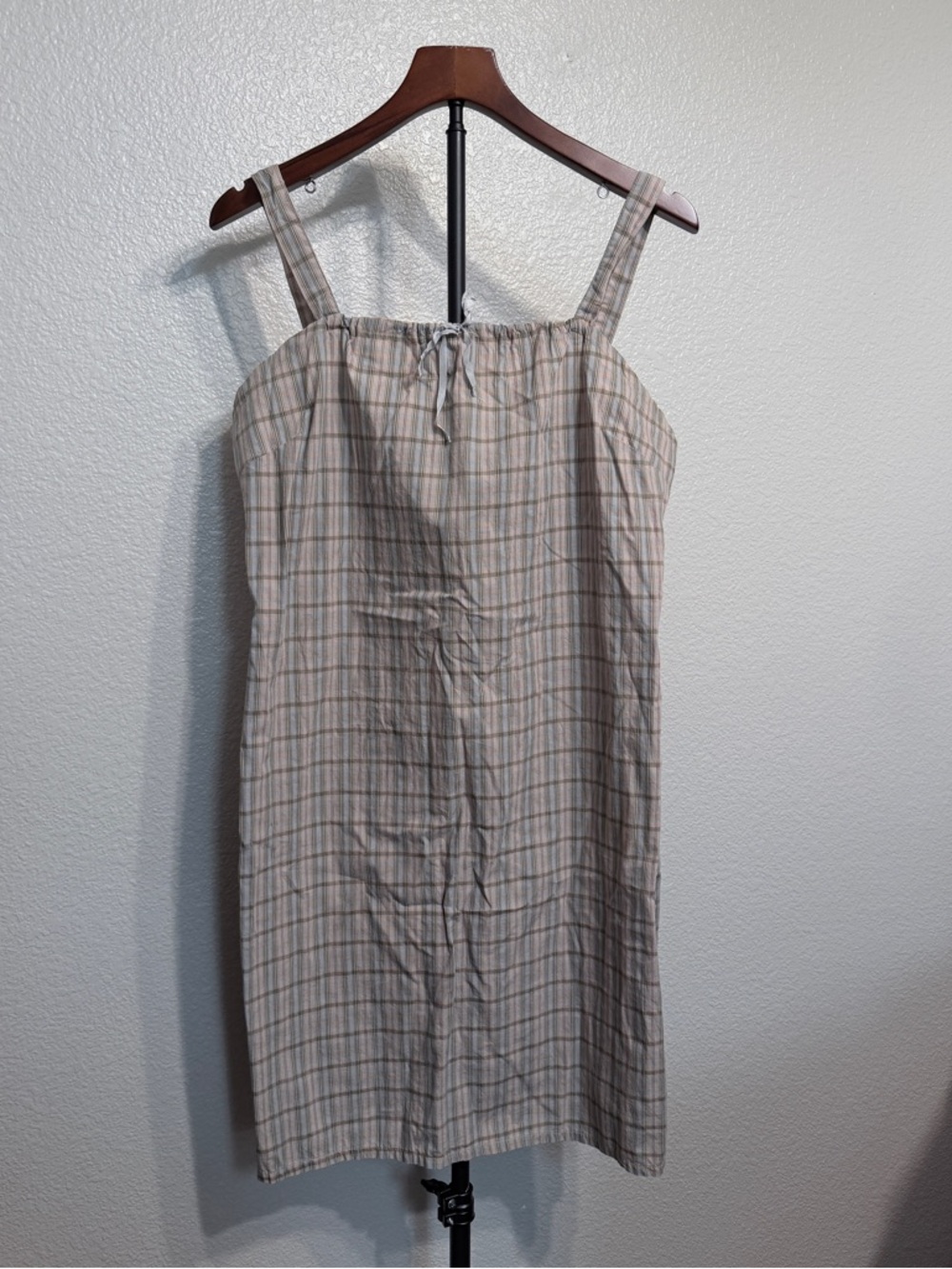 Vintage Y2K Xhilaration Plaid 100% Cotton Cottagecore Mini Dress - Women’s L